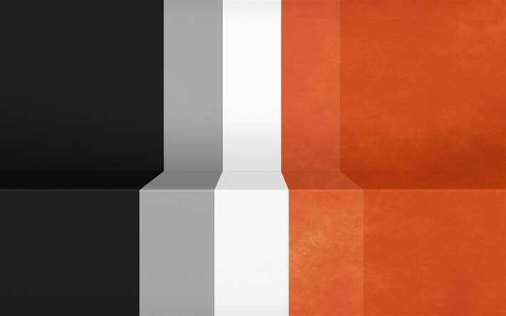 retro negro-naranja abstracci&#243;n, retro fondos, retro l&#237;neas de fondo, creativo naranja-el fondo negro, retro escalera de fondo