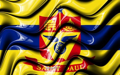 Saint Paul flagga, 4k, Usa st&#228;der, Minnesota, 3D-konst, Flagga Saint Paul, USA, Staden Saint Paul, amerikanska st&#228;der, Saint Paul 3D-flagga, St&#228;der i USA, Saint Paul