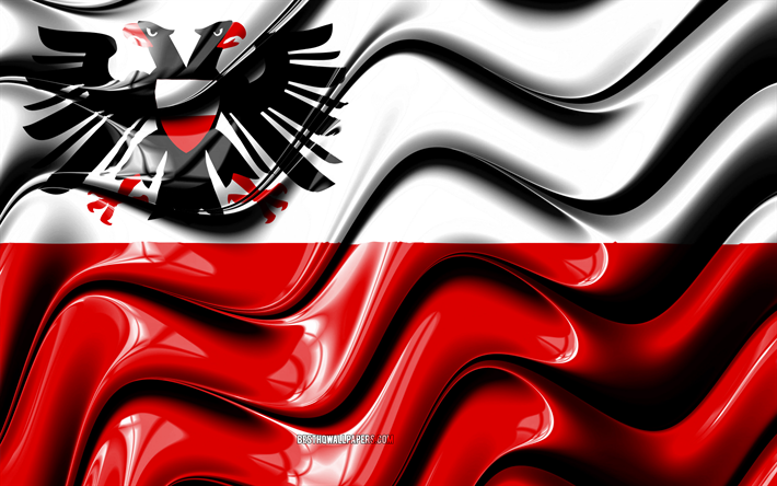 Lubecca Bandiera, 4k, Citt&#224; della Germania, Europa, Bandiera di Lubecca, 3D arte, Lubecca, citt&#224; della germania, Lubecca 3D, bandiera, Germania