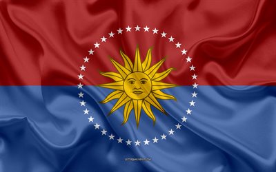 Bandiera di San Jos&#233; Dipartimento, 4k, seta, bandiera, dipartimento di Uruguay, in seta, texture, San Jose bandiera, Uruguay, San Jos&#233; Dipartimento
