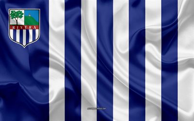 flagge von rivera-abteilung, 4k, seide flagge, departement von uruguay, seide textur, rivera flagge, uruguay rivera-abteilung