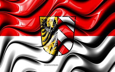 Nuremberg Bandera, 4k, las Ciudades de Alemania, Europa, la Bandera de Nuremberg, arte 3D, Nuremberg, las ciudades alemanas, en Nuremberg en 3D de la bandera, Alemania