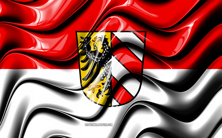Nuremberg Bandeira, 4k, Cidades da Alemanha, Europa, Bandeira de Nuremberg, Arte 3D, Nuremberg, Cidades alem&#227;s, Nuremberg 3D bandeira, Alemanha