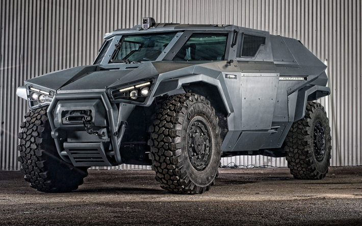 Volvo Scarabee, armored car, military vehicle, exterior, front view, swedish armored cars, Volvo