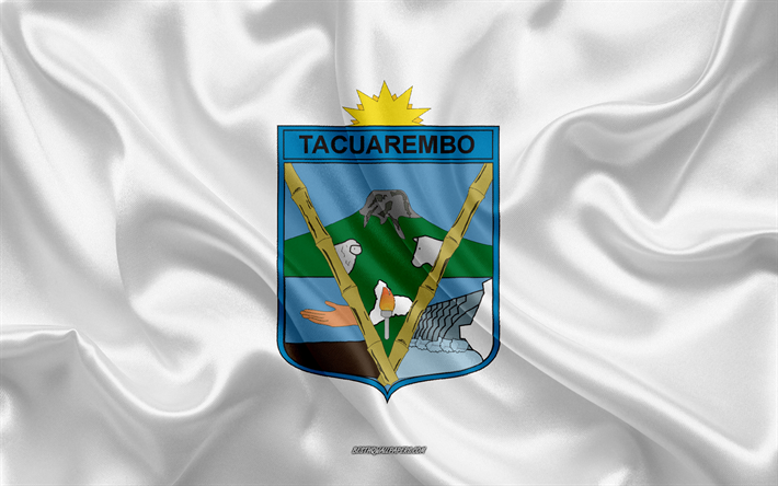 Tacuarembo Departman Uruguay, ipek doku, Tacuarembo bayrak, 4k, ipek bayrak, b&#246;l&#252;m&#252;n bayrağı, Uruguay, Tacuarembo Department
