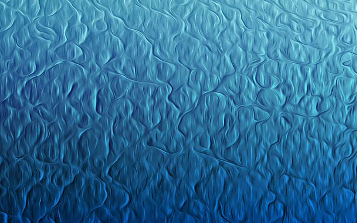 sininen vesi rakenne, 3D-kuvioita, veden aaltoileva kuvioita, aaltoileva taustat, makro, aallot, sininen taustat, sininen vesi, veden kuvioita, vesi taustat