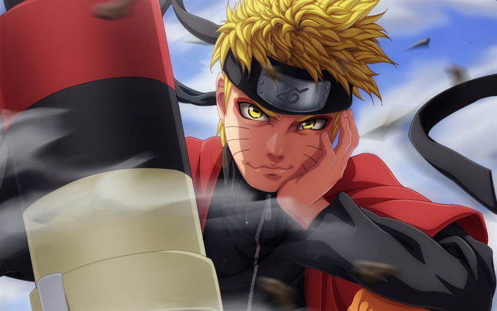Naruto Uzumaki, un samurai, battaglia, Naruto, i personaggi, manga, illustrazione