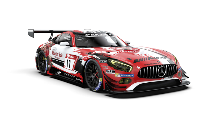 Mercedes-AMG GT3, 2019, racing bil, tuning, Tyska supercars, GetSpeed Prestanda Tupp Rojo J2 Racing, Mercedes
