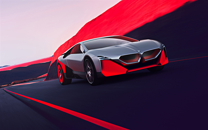 BMW Vision M, 2019, vue de face, &#224; l&#39;ext&#233;rieur, supercar allemande, BMW