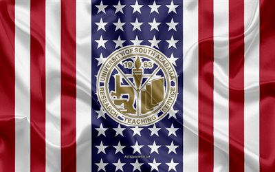 University of South Alabama Tunnus, Amerikan Lippu, University of South Alabama logo, Mobile, Alabama, USA, Tunnus University of South Alabama