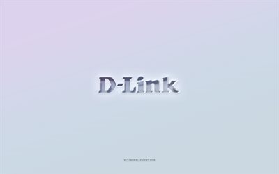شعار d-link, قطع نص ثلاثي الأبعاد, خلفية بيضاء, شعار d-link ثلاثي الأبعاد, دي لينك, شعار منقوش