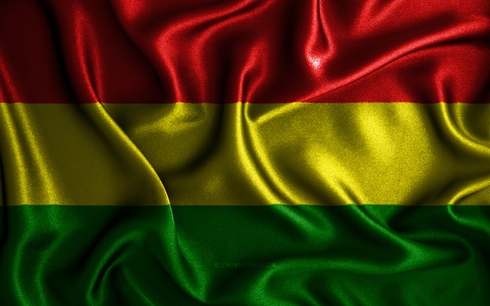 bandiera yopal, 4k, bandiere ondulate di seta, citt&#224; colombiane, giornata di yopal, bandiere di tessuto, bandiera di yopal, arte 3d, yopal, citt&#224; della colombia, bandiera yopal 3d, colombia