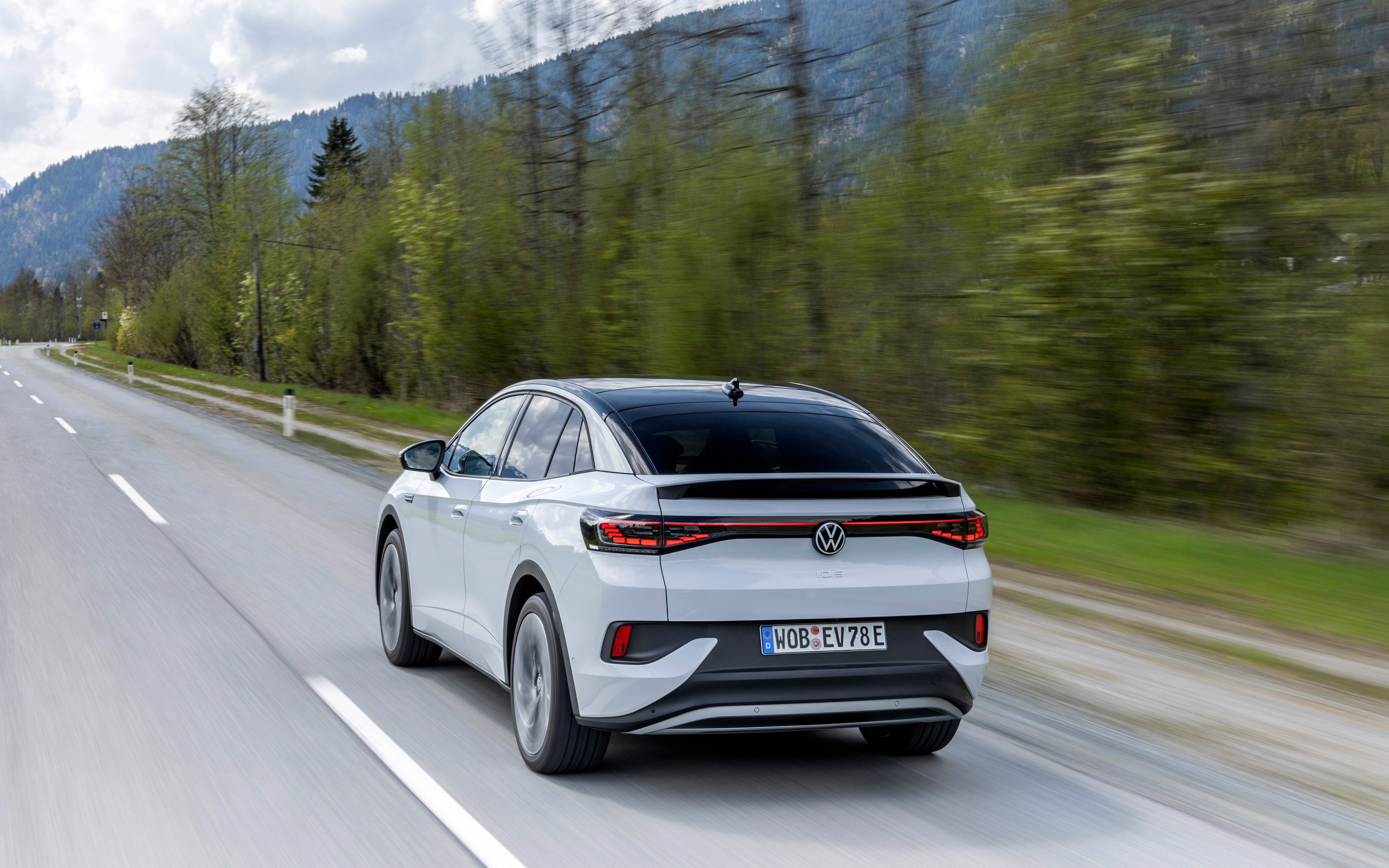 Download wallpapers 4k, Volkswagen ID5 Pro Performance, back view, 2022 ...