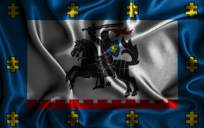 panevezys bandeira, 4k, seda ondulada bandeiras, lituano condados, bandeira de panevezys, dia de panevezys, tecido bandeiras, arte 3d, panevezys, europa, condados da litu&#226;nia, panevezys 3d bandeira, litu&#226;nia