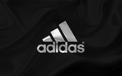 Adidas, Emblema, logotipo de Adidas, negro de seda