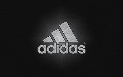 Adidas, Logotipo, textura de la pared, marca