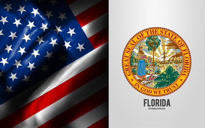 フロリダの印章, アメリカ国旗, フロリダのエンブレム, フロリダの紋章, フロリダバッジ, アメリカ合衆国の国旗, Florida, 米国