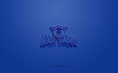 Fort Wayne Mad Ants, creative 3D logo, blue background, NBA G League, 3d emblem, American Basketball Club, Indiana, USA, 3d art, basketball, Fort Wayne Mad Ants 3d logo