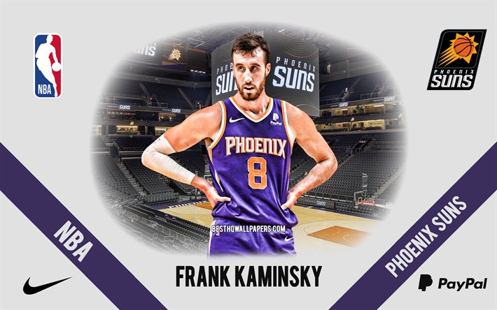 Frank Kaminsky, Phoenix Suns, Bahaman koripallopelaaja, NBA, muotokuva, USA, koripallo, Phoenix Suns Arena, Phoenix Suns -logo
