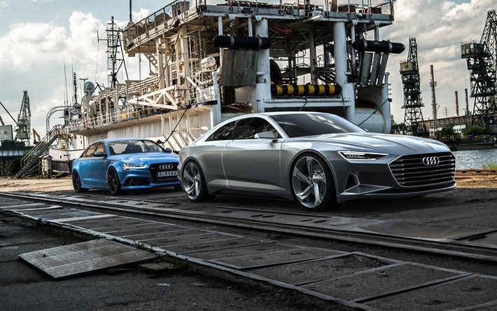 audi c7, 2015, audi rs6, port, audi, marina, ship