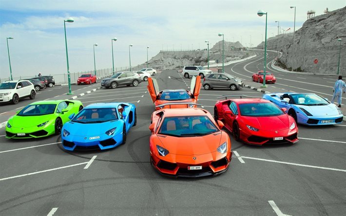 Lamborghini Aventador, Lamborghini Huracan, Lamborghini Gallardo, sport cars
