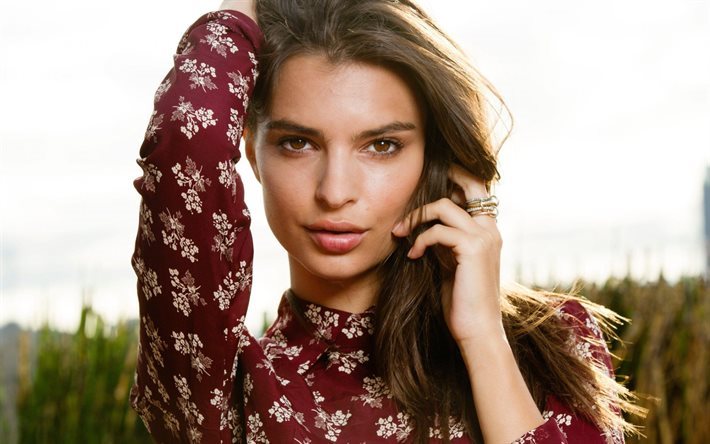 beautiful girl, emily ratajkowski, model, brown hair