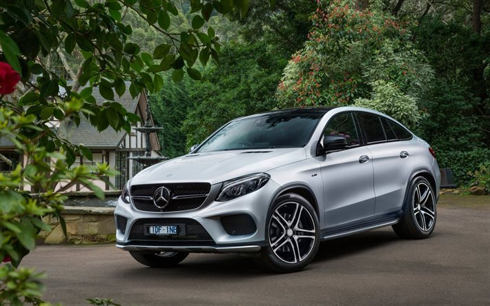 mercedes-benz gle-klass, vit mercedes, 2015, amg, c 292