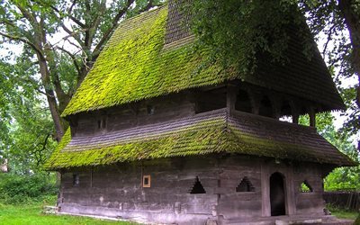 gori, transcarpathia, yasinya, ukraine, wooden house, mountains, old hut