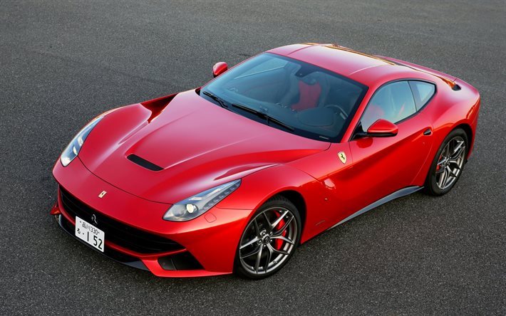 f12berlinetta, sportwagen, ferrari, red ferrari, coupe