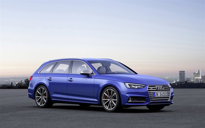 audi s4, 2017, universale, prima, blu audi