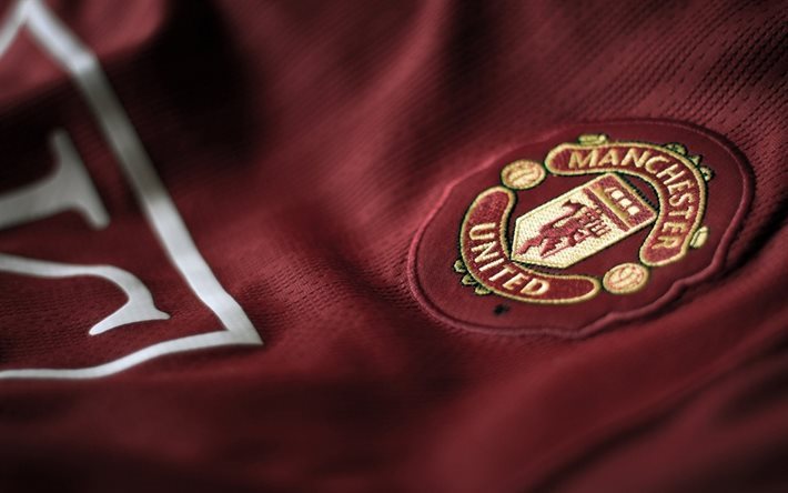 El Manchester United, con el emblema de la Premier League, Inglaterra, emblema de la MU