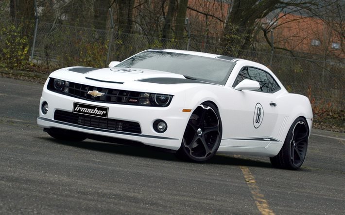 irmscher, tuning, blanc camaro, chevrolet camaro, chevrolet