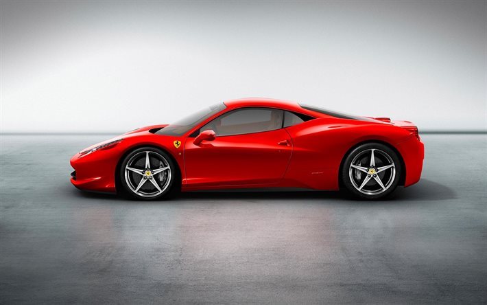 2016, red ferrari, sports coupe