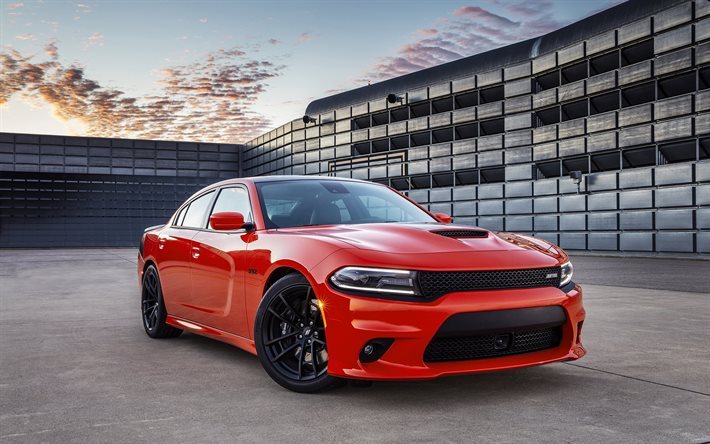 rouge chargeur, dodge charger, 2017, tuning