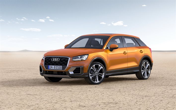 uusi jakosuotimet, audi, audi q2, q kaksi, 2016, oranssi crossover