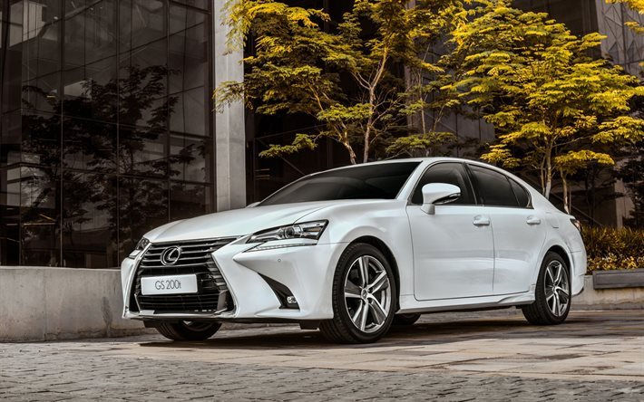 lexus gs, valkoinen lexus, 2016, sedan