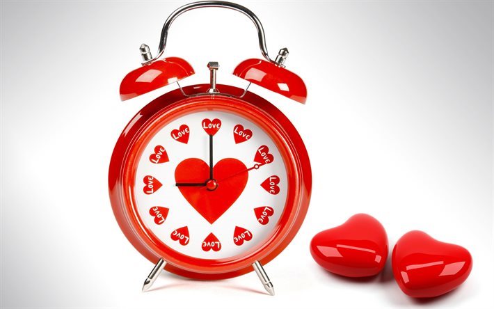 alarm clock, love, concepts