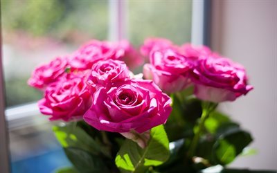 Download wallpapers beautiful bouquet, rose, pink roses, a bouquet of ...