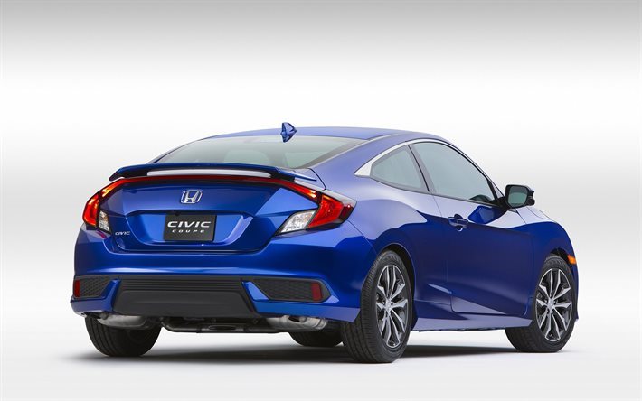 2016, coupe, civic, honda civici, tillbaka