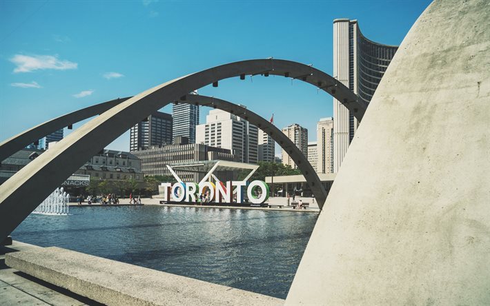 بناء, تورونتو, العمارة الحديثة, الجسر, كندا