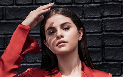 Selena Gomez, 2018, Olivia Malone, photoshoot, muotokuva, kauneus, supert&#228;hti&#228;, amerikkalainen laulaja, ruskeaverikk&#246;