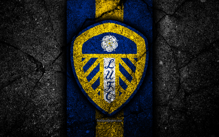 Download wallpapers 4k, Leeds United FC, logo, EFL ...