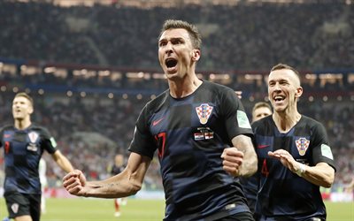 Mario Mandzukic, 4k, Hırvat Milli Futbol Takımı, Hırvat futbolcu, gol, portre