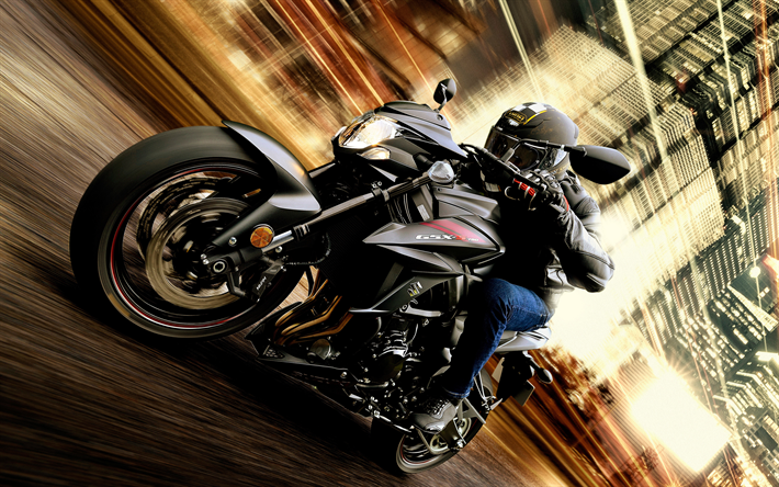 Suzuki GSX-S750, 4k, yarış motosiklet, motosikleti, Japon motosiklet, road, hız, Suzuki