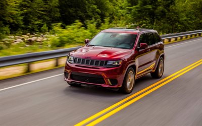 Jeep Grand Cherokee Trackhawk, 2018 voitures, de Vus, de la route, Jeep
