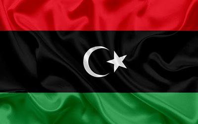 Nationella &#246;verg&#229;ngsr&#229;det i Libyen, flaggan i Libyen, Afrika, nationella symboler