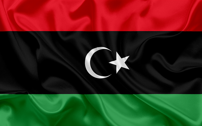 &#252;bergangsrats von libyen flagge, libyen, afrika, nationale symbole
