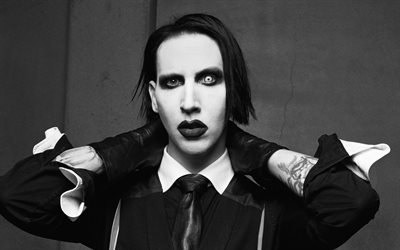 Marilyn Manson, portre, Amerikan rock grubu, metal, rock