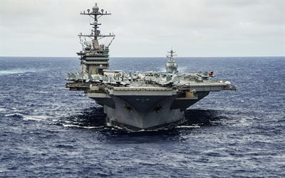 American nuclear carrier, USS George Washington, CVN-73, aircraft carrier, US Navy, ocean, Nimitz, warships