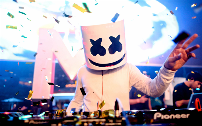 DJ, Marshmello, musician, night club, dj console, superstars, DJ Marshmello